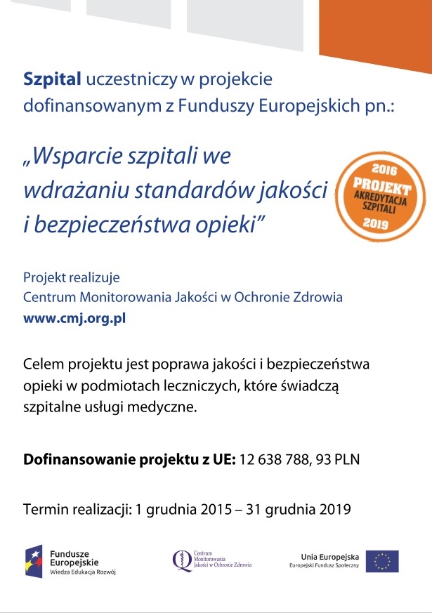 PROJEKT - Akredytacja szpitali 2016-2019